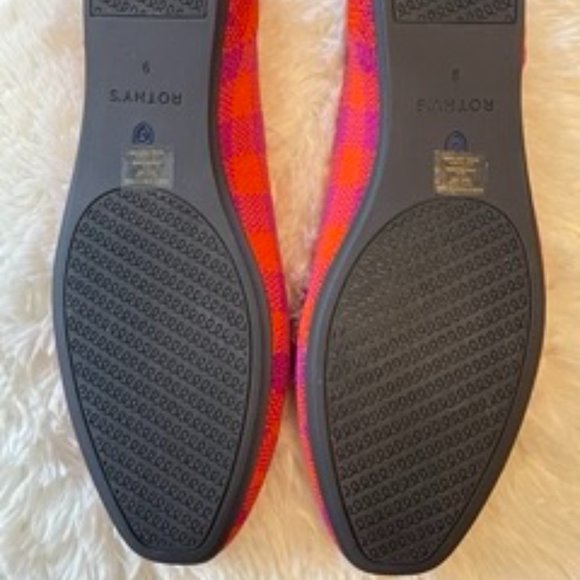 NEW Rothy’s Pomegranate Gingham Square Size 9 NWT - Retired - Picture 12 of 14